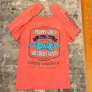 Stonewashed Simply Southern L/S Tee, SZ small